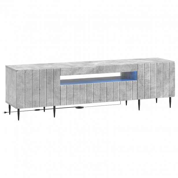 vidaXL LED TV skříň ZWOLLE 153 x 35 x 43 cm Betonově šedá