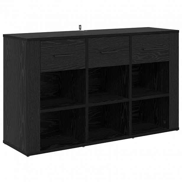 vidaXL Servírovací skříň Černý dub 100 x 30 x 59,5 cm Kompozitní dřevo