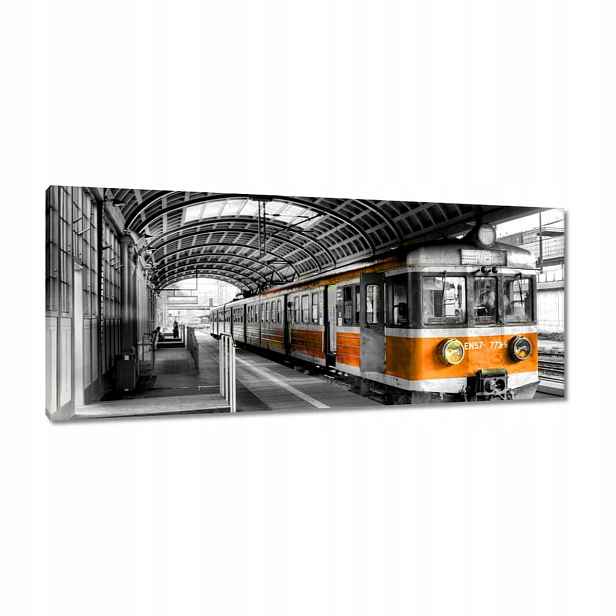 Obrazy 100x40 Oranžový vlak