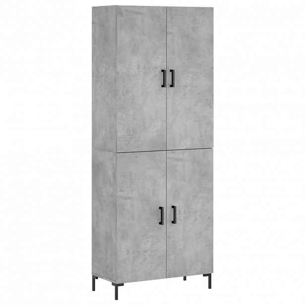 vidaXL Skříň highboard betonově šedá 69,5x34x180 cm kompozitní dřevo