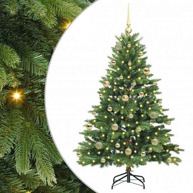 vidaXL Umělý vánoční stromeček s stojanem Zelená 150 cm PE a PVC