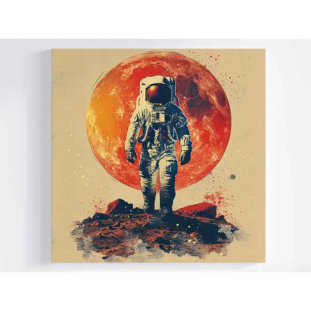 Obraz Na Plátně Plátno Astronaut Mars Vesmír Červená Planeta 50x50