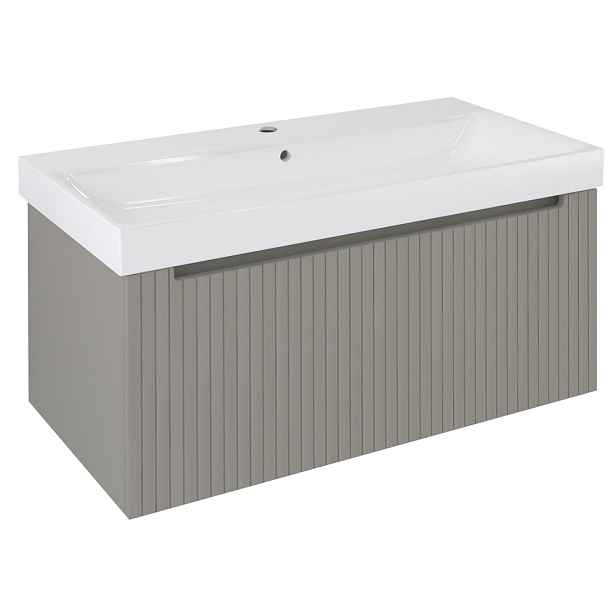 Sapho NELIO STRIP umyvadlová skříňka 96,5x44x49cm, 1x zásuvka, agila