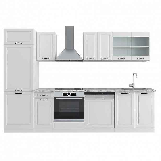 Vicco KUCHYŇSKÝ KOUT R-Line Bílý venkovský dům/bílá 300 cm , PD Mramor