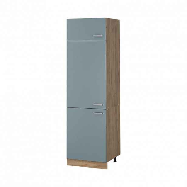 Vicco VYSOKÁ SKŘÍŇ R-Line, Modrošedá/Zlatý mocný dub, 60 cm