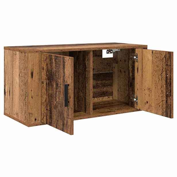 vidaXL Nástěnný TV kabinet 80 x 34.5 x 40 cm Staré dřevo