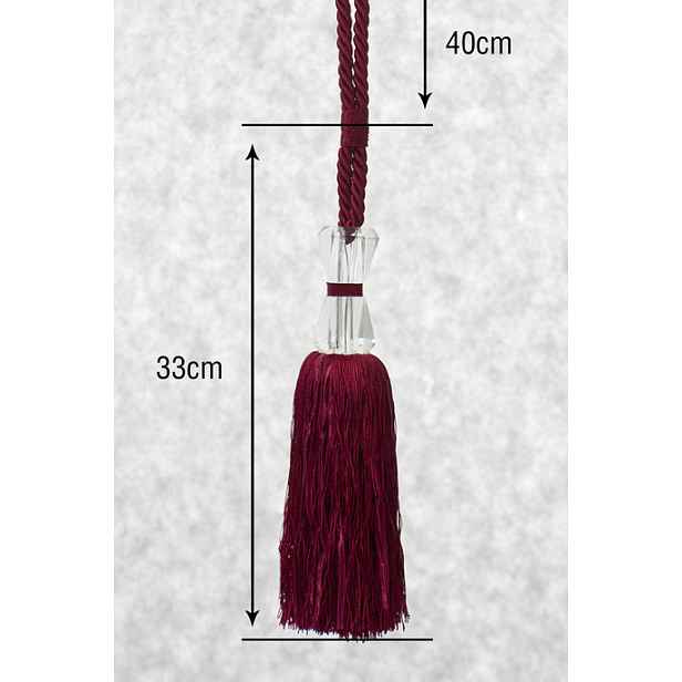 Dekorační ozdobný úvaz - šňůra na záclony a závěsy RUBY 33 cm Mybesthome