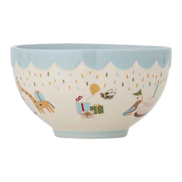 Světle modrá/krémová dětská miska z kameniny ø 13,5 cm Celebrate – Bloomingville Mini