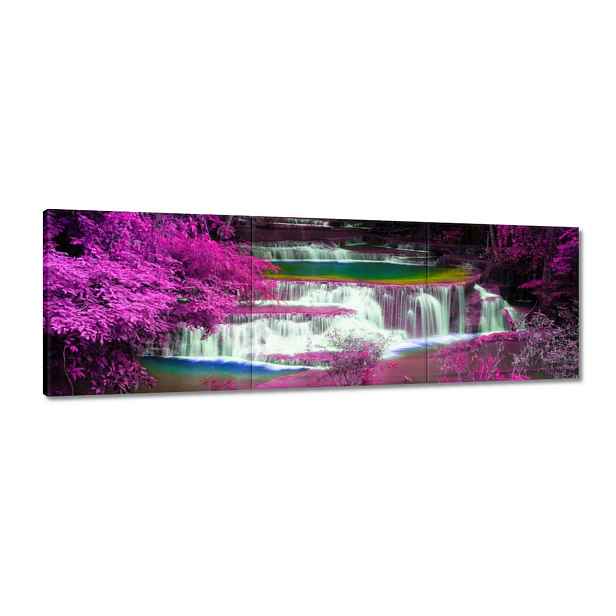 Obrazy 120x40 Fialový vodopád