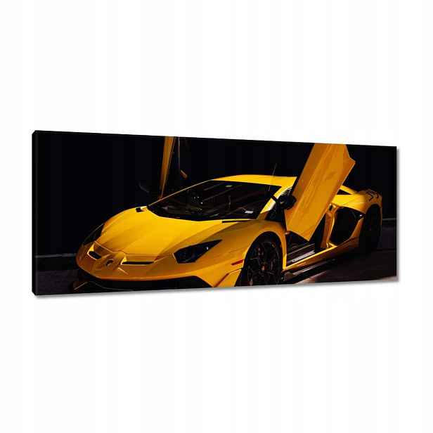 Obrazy 100x40 Žluté sportovní auto
