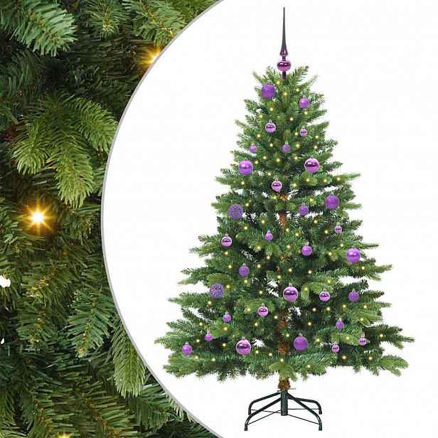 vidaXL Umělý vánoční stromeček s stojanem Zelená 150 cm PE a PVC