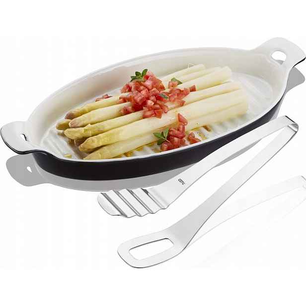 Gefu servírovací mísa s kleštěmi 40 cm, keramika