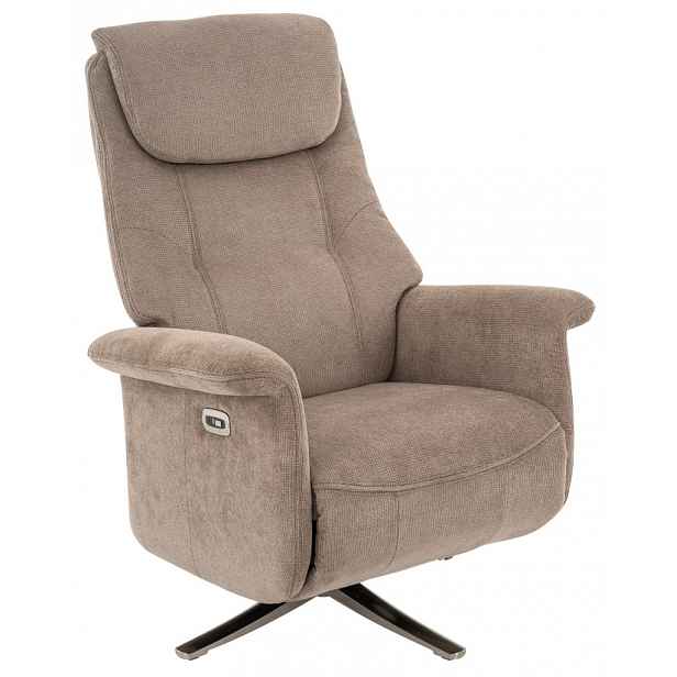 Křeslo s elektrickým polohováním Locarno, béžová látka