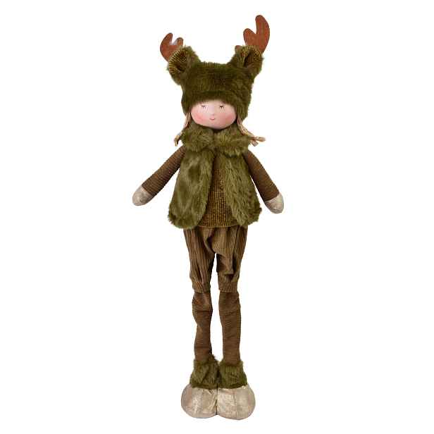 Mondex Vánoční figurka Santa Lila Chlapec 54 cm zelená