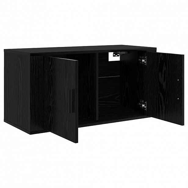vidaXL Nástěnný TV kabinet 80 x 34.5 x 40 cm Černý dub