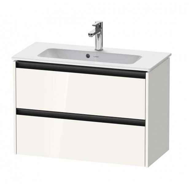 Duravit Ketho.2 - Umyvadlová skříňka 55x81x39 cm, 2 zásuvky, lesklá bílá K25256022220000