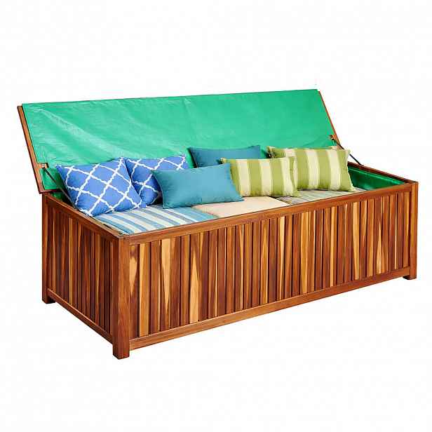 Relaxdays BOX Přírodní akáciové dřevo víko