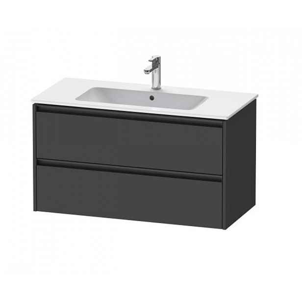 Duravit Ketho.2 - Umyvadlová skříňka 55x101x48 cm, 2 zásuvky, grafit mat K25264049490000