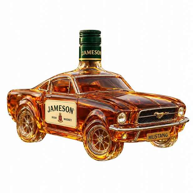 Karafa Na Whisky Se Zátkou Sportovní Auto Jameson 3D Skleněná Dárek