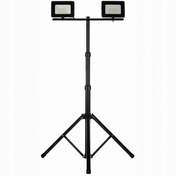 Led reflektor 2x30W slim s halogenovým stativem Schmith