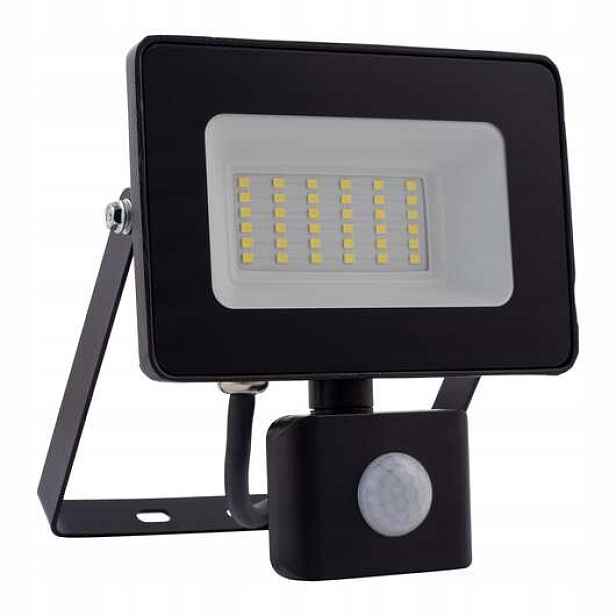 Led Zářič 30W S Pohybovým Senzorem, Černý