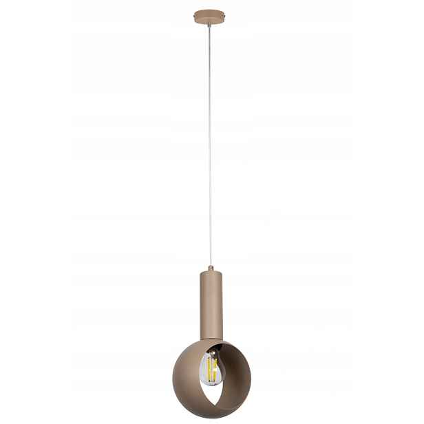 Moderní závěsná lampa béžové kovové očko E27 15W Sigma Lighting