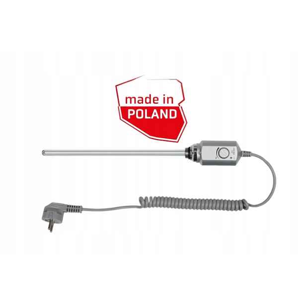 Polsko Ohřívač koupelnových radiátorů termostat 1/2" 1200W Chrom
