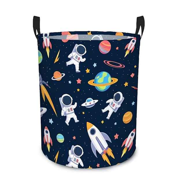 TEMU 1 ks koše na prádlo s astronautů, raket a planet, ideální pro použití v šatnách a koupelnách, nepostradatelný pomocník pro každodenní udržování