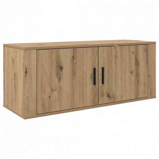 vidaXL Nástěnný TV kabinet 100 x 34,5 x 40 cm Artisanový dub