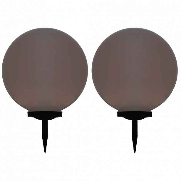 vidaXL Zahradní solární lampy 2 ks LED kulovité 40 cm RGB