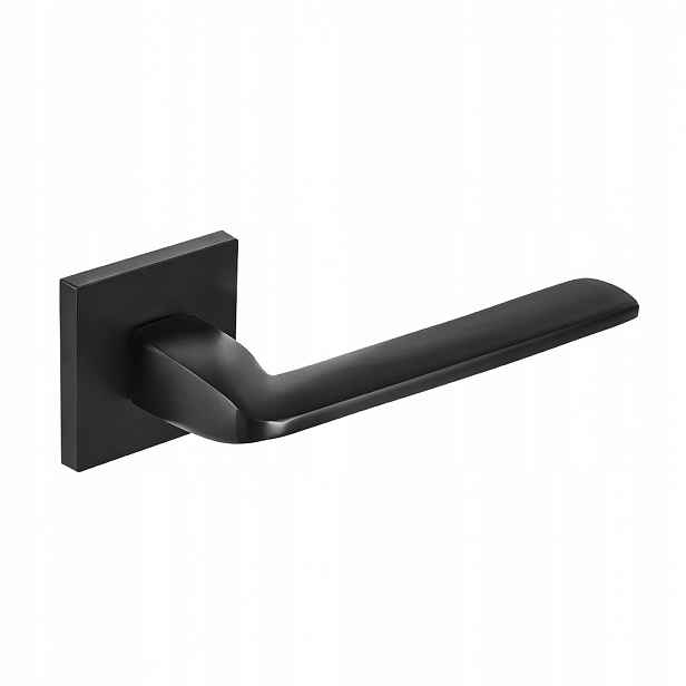Klika Zambia na rozetě, černá, klasický design pro interiérové dveře