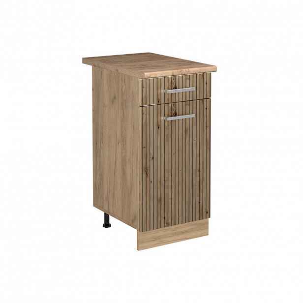 Vicco SPODNÍ SKŘÍŇKA KUCHYŇSKÉ LINKY R-Line, Řemeslný dub/Zlatý mocný dub, 40 cm pracovná doska Dub Goldkraft