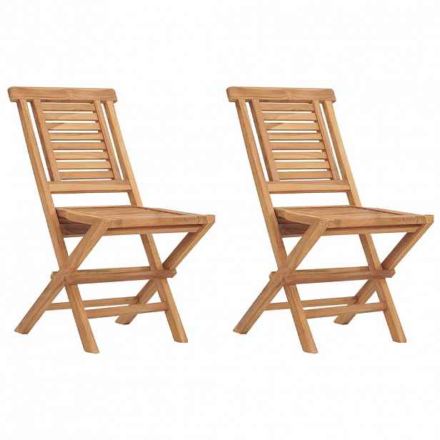 vidaXL Skládací židle 2 ks 47x63x90 cm Masivní teak