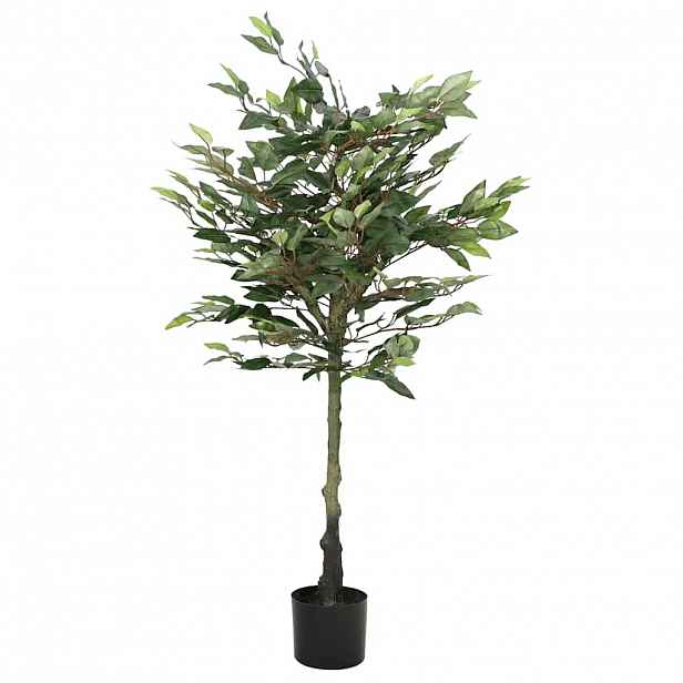 vidaXL Umělý strom Ficus 480 listů 130 cm zelený