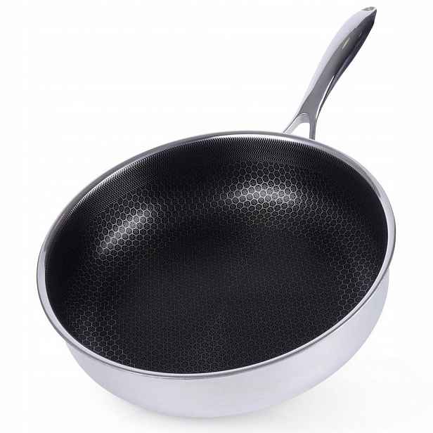 Hluboká pánev z nerezová ocel s nepřilnavým povrchem 28 cm, indukce