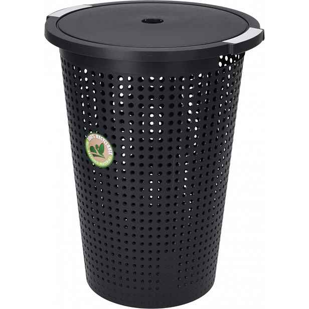 Koš na prádlo 35 l, černý