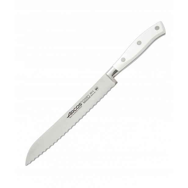 Nůž na chléb, pečivo, dlouhý, zoubkovaný, 20 cm, kuchyňský Riviera White