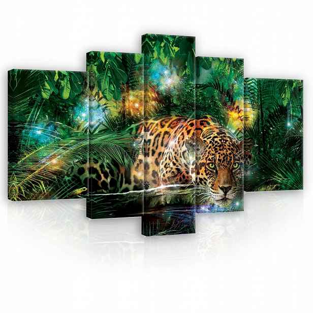 Obraz Jaguar Zvířata Na Plátně Stěna 5 Částí Velký Ložnice 170x100