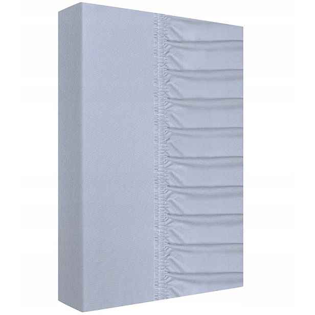 Prostěradlo jersey s gumou, silné, 200x220, stříbrné