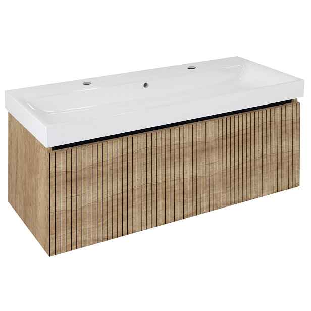 Sapho NELIO STRIP umyvadlová skříňka 116,5x44x49cm, 1x zásuvka, dub alabama