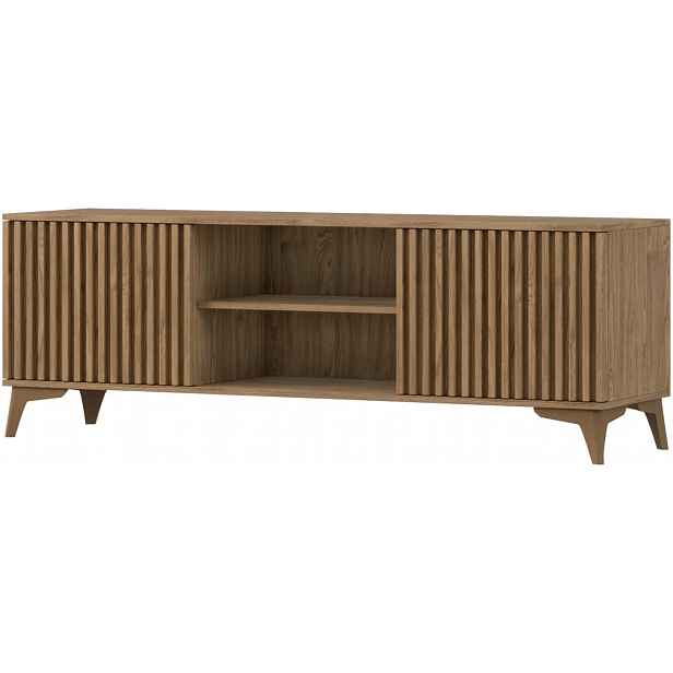 TV stolek s policí a skříňkami ENTSIAN 150x40cm, dub artisan