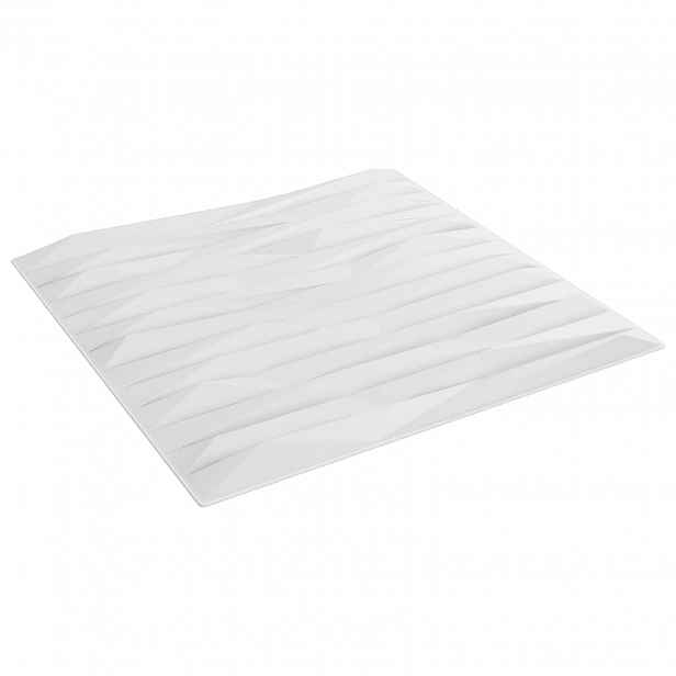 vidaXL Nástěnné panely 12 ks 50 x 50 cm Bílý kámen XPS pěna