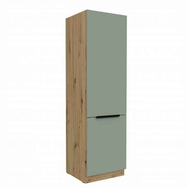 Vysoká skříňka pro vestavnou lednici Aria 60 LO-210 2F Barva korpusu: Dub artisan, Barva dvířek: SA - Aquamarine AFM