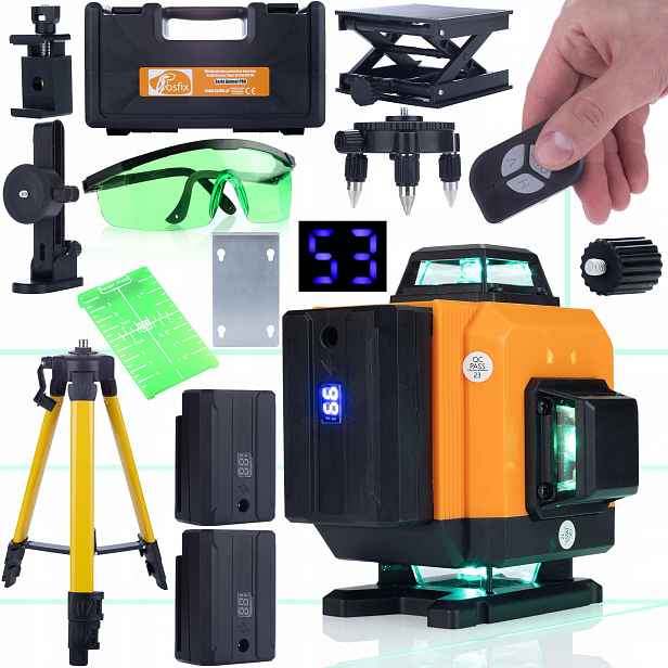 Křížový Laser Vodováha Stativ Brýle Štít