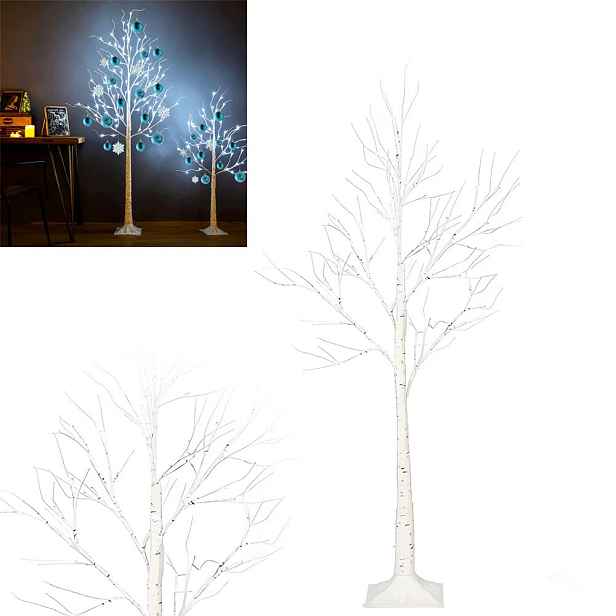 Led bříza 150 cm 72 Led barva studený vánoční stromek dekorace na Vánoce
