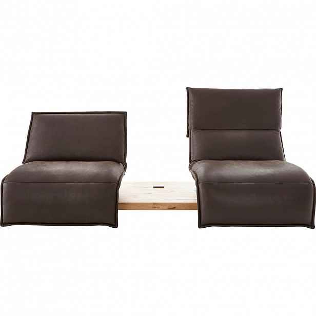 Koinor SEDACÍ SOUPRAVA, dřevo, kůže, hnědá - Sedací soupravy - 001171007220