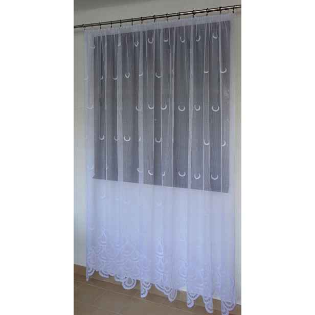 Mg Záclona 618/120 Bílá 350x250 cm Hotová Obšitá M