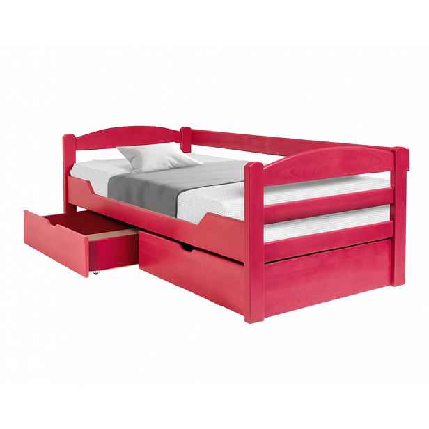 Postel z masivu K1 SOFA 90 - buk Růžová