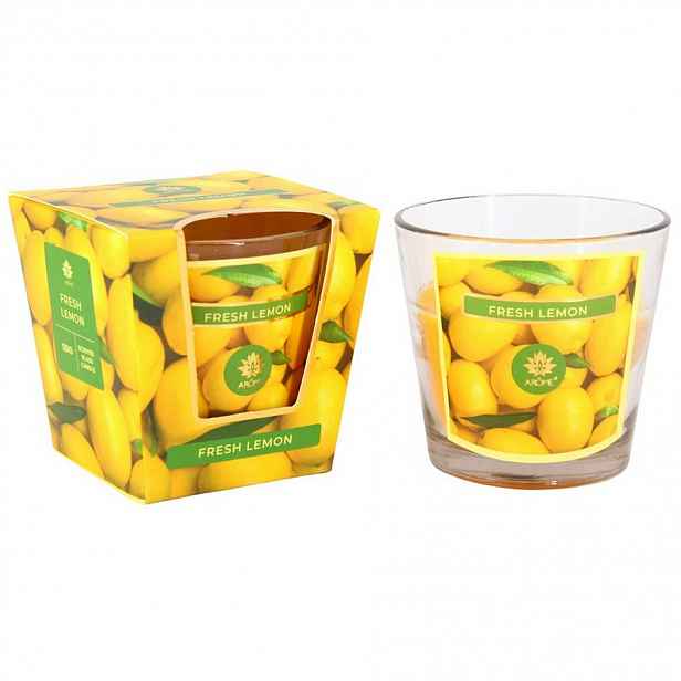 Arome Vonná svíčka ve skle Fresh Lemon, 120 g