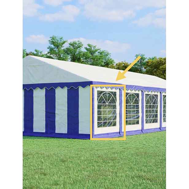 Bočnice 2x2m Pvc S oknem, Barva: Modro-bílá